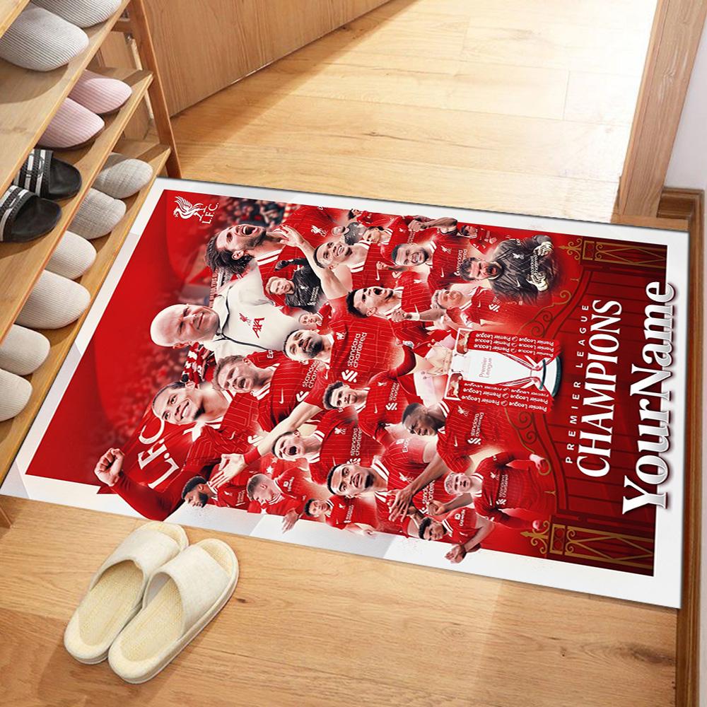 Liverpool Customize Text Floor Mat Perfect for Study room Living Rooms Game Room Dormitory Antislip Carpet Office home decor Birthday/Christmas Gift