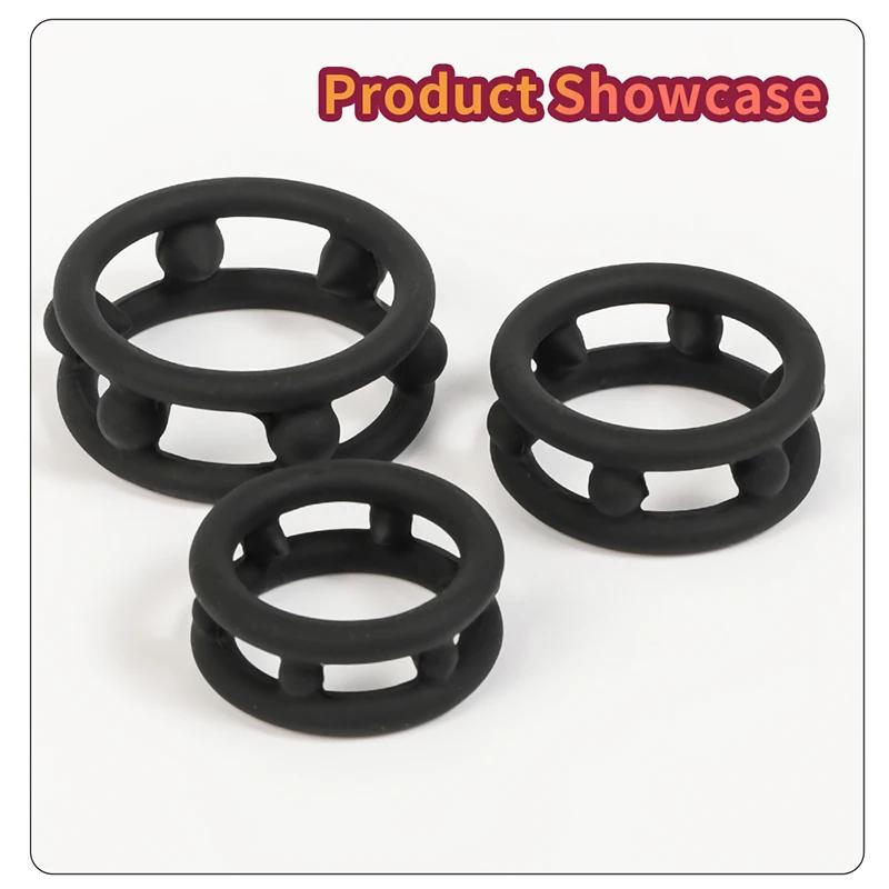 Penisring aus Silikon, Samensperrring, verzögerte Ejakulation, hohe Elastizität, lang anhaltender Penisring, Sexspielzeug für Männer, Paare, Erwachsene ab 18 Jahren