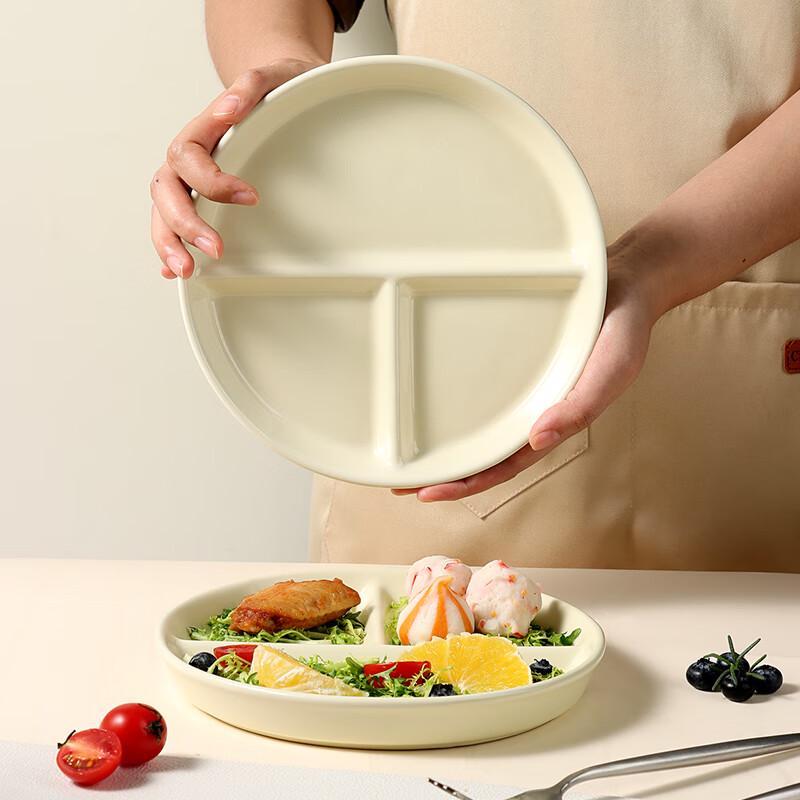 Piatto piano diviso in ceramica