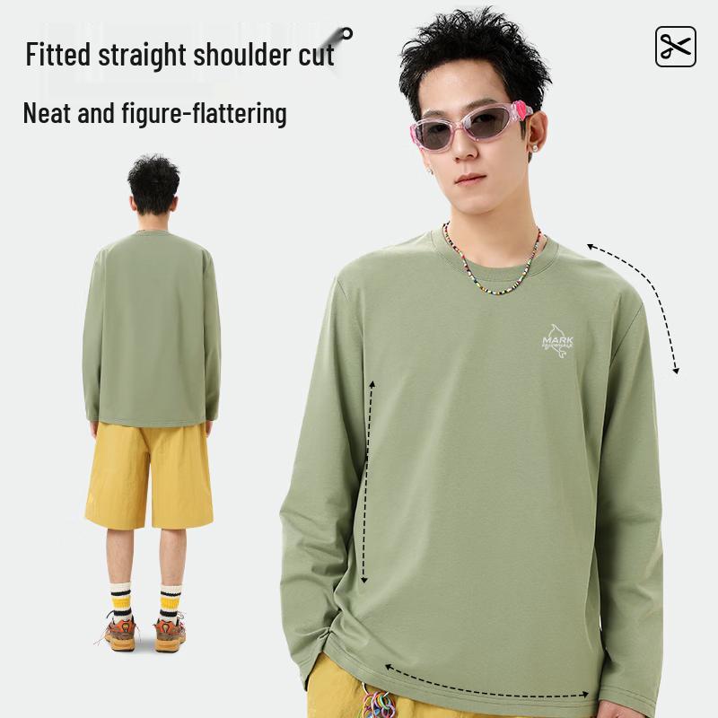 Mark Fairwhale Men's Basic Cotton Long Sleeve T-Shirt