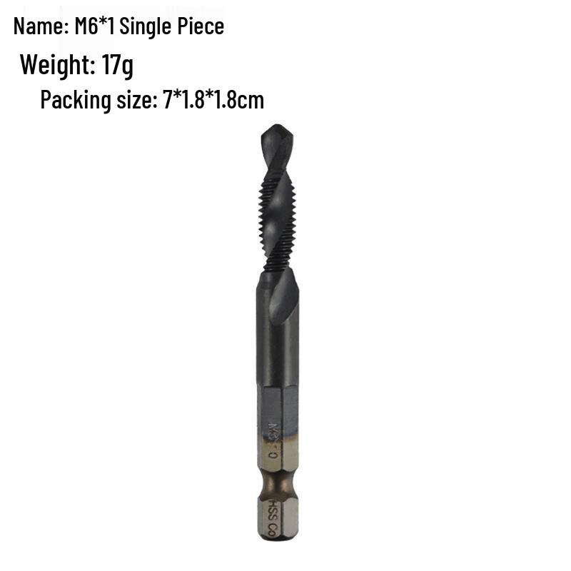 Hex Shank High-Speed Steel Spiral Drill & Tap with Cobalt and AlN Coating
