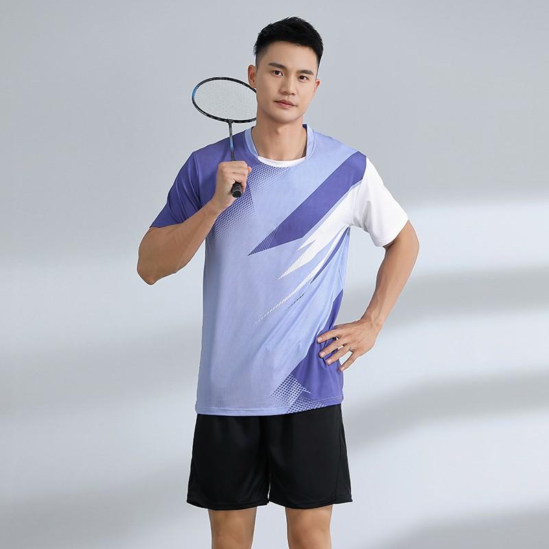 Quick-Dry Badminton Sport Set Men Women Athletic Wear Tennis Volleyball Table Uniform With Number Printing