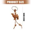 Sturdy Zinc Alloy Animal Keychain Lightweight Compact Featuring 3D Wood Effect Horse Camels Turtles Designs for Personalization