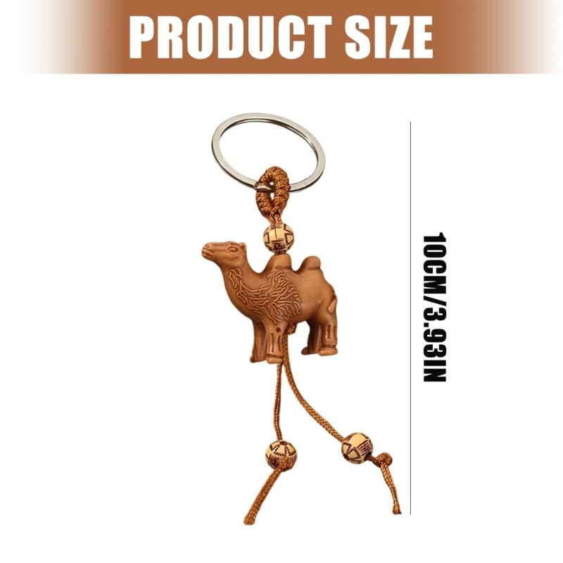 Sturdy Zinc Alloy Animal Keychain Lightweight Compact Featuring 3D Wood Effect Horse Camels Turtles Designs for Personalization