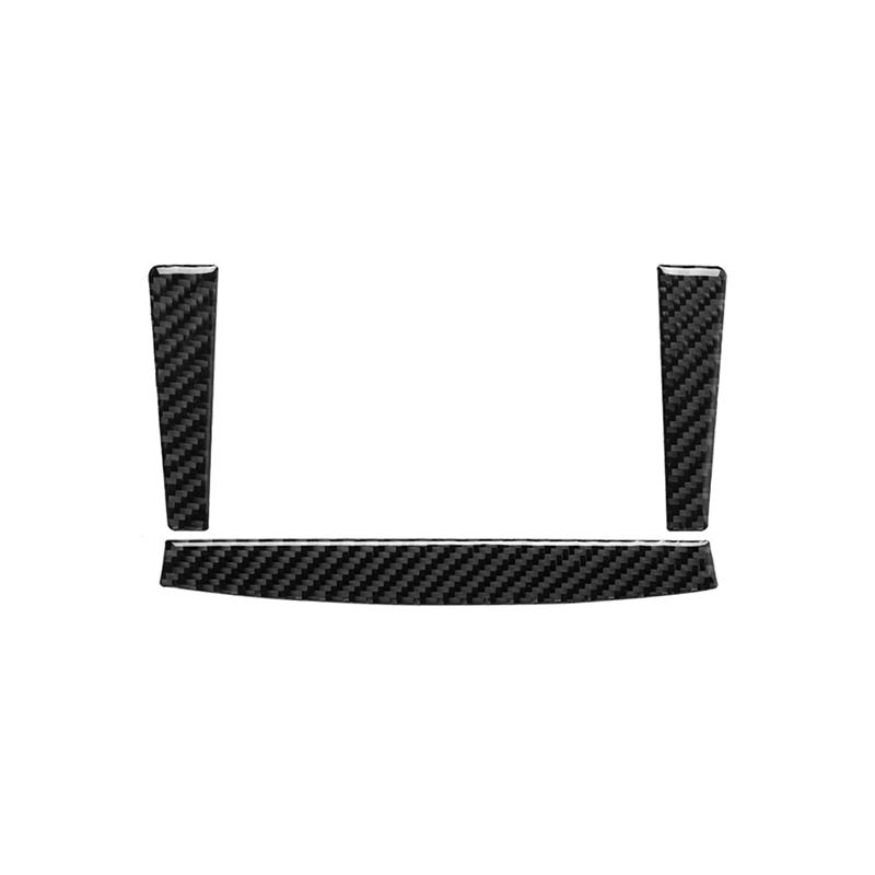 For Nissan 350Z 2006-2009 3Pcs Real Carbon Fiber GPS Display Frame Interior Sticker Trim Car Interior