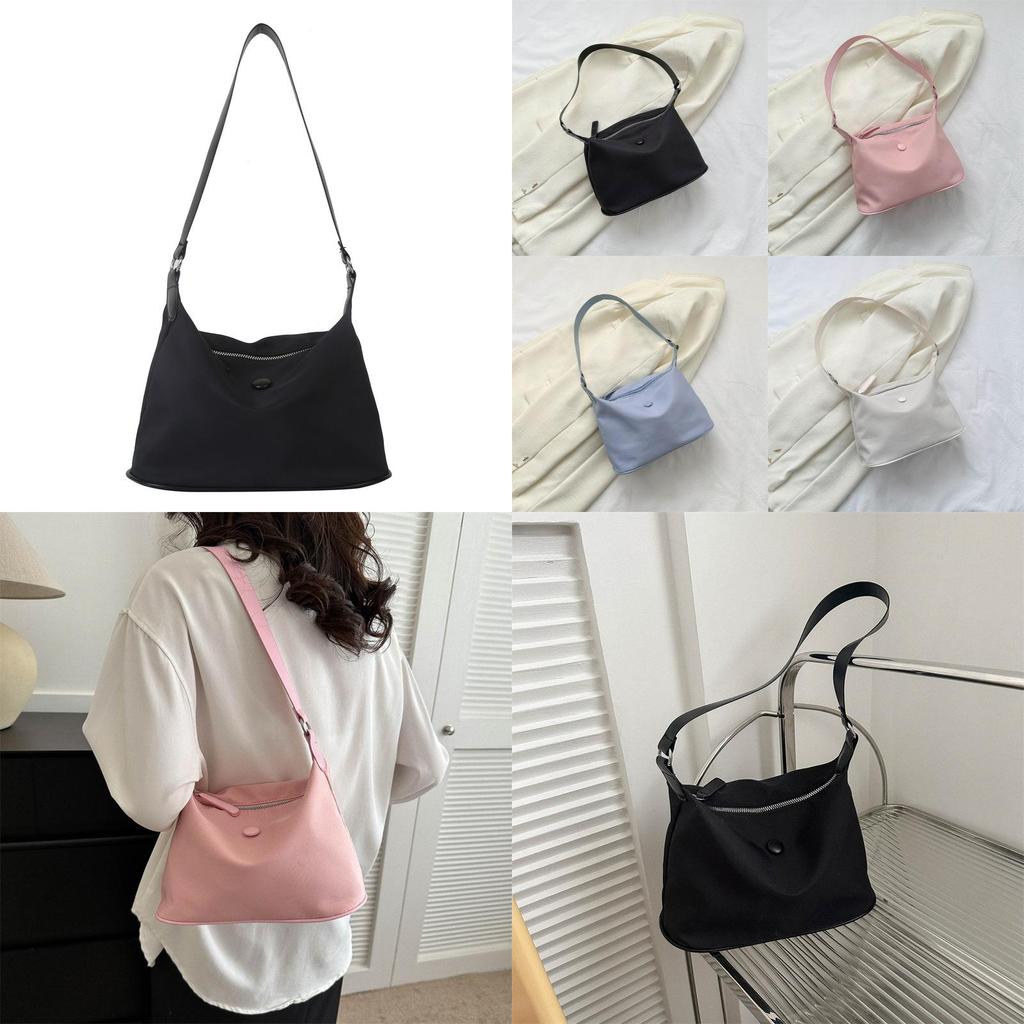 Fashionable And Stylish Autumn Season Single Shoulder Tote Bag For Women In Black Pink Blue Or White