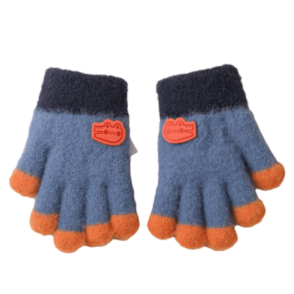 

1-5 Years Old Windproof Kids Winter Gloves Warm Baby Gloves Cute Children Mittens Baby Boys Girls темно-синий