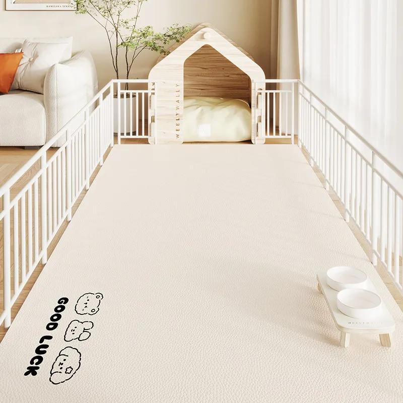 

Коврик для домашних животных из ПВХ, водонепроницаемый, устойчивый к мочеиспусканию, нескользящие коврики из кожи, симпатичный ковер для украшения дома, большой, легко моющийся и чистящийся 60x90cm