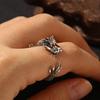 Street Style Hip Pop Zinc Zinc Alloy Punk Ring Korean Style Jewelry Men Jewelry Accessories Dragon Head Ring