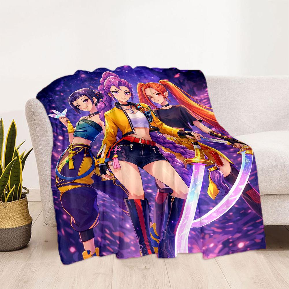 Huntrix: Future Heroes Unite Blanket Ultra-Soft Suitable for Bedding Couch Office Chair for All Seasons Warmthful Decor
