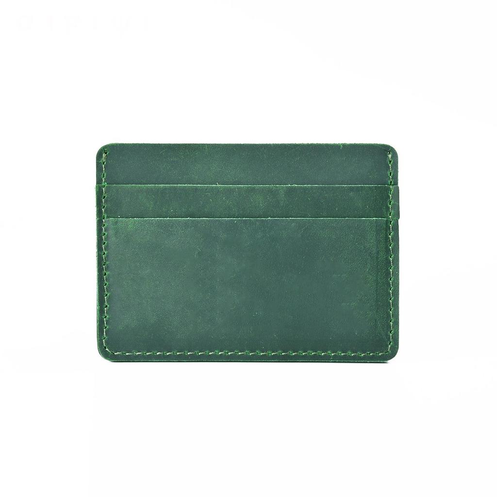 Men's Retro Crazy Horse Leather Wallet - Genuine Cowhide Card Holder