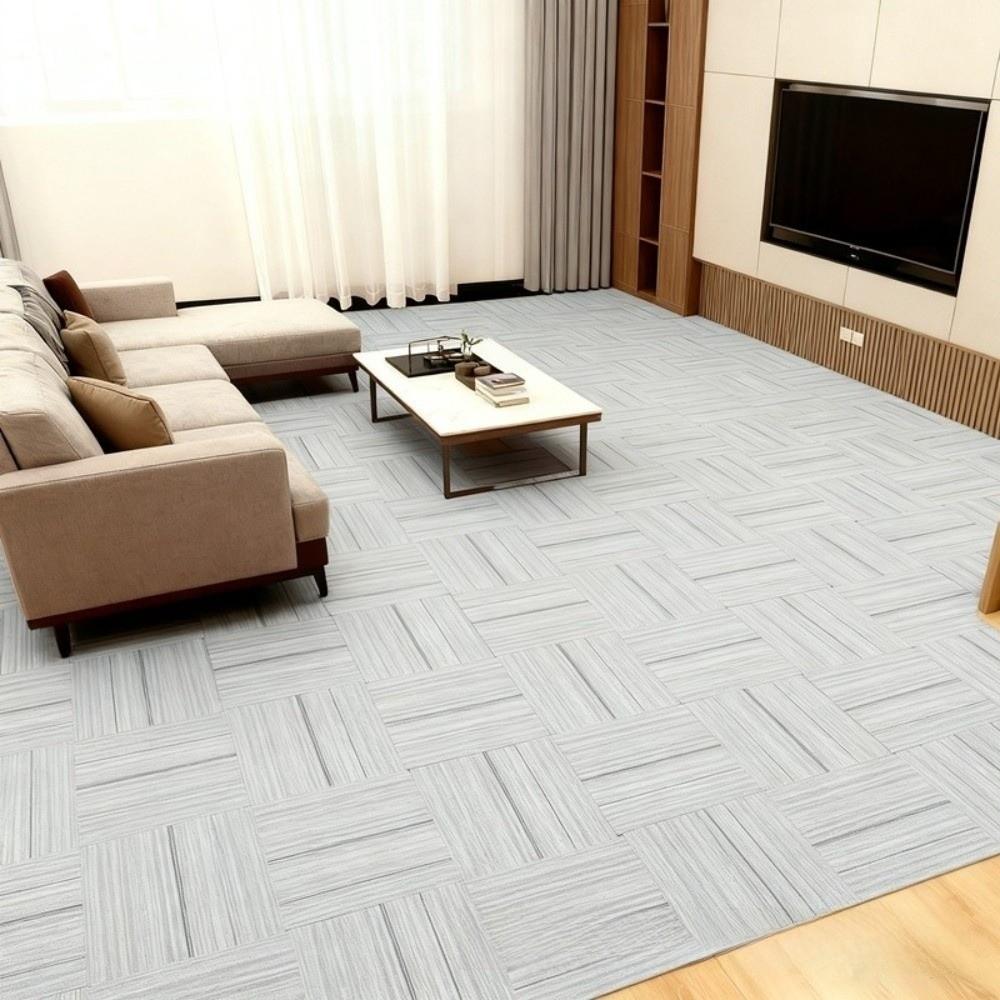 Waterproof PVC Floor Tile Imitation Carpet Texture Wall Floor Decal Living Room Dressup