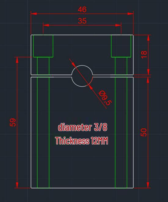 Double Hole Aluminum Alloy Tube Clamp - Air Line Panel Bracket for 1/4, 3/8, 1/2 Inch