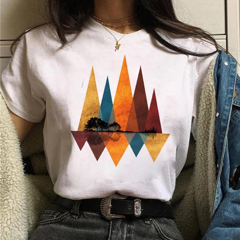 Forest Mountain Unisex T Shirt Fashion summer T-shirts Lady Tshirts Tee Y2K Tops Harajuku White Casual FeUnisex T Shirt girl