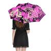 1 Pack Automatic Umbrella Featuring Strong Waterproof Material And Sturdy Ribs For Outdoor Travel Graffiti Style