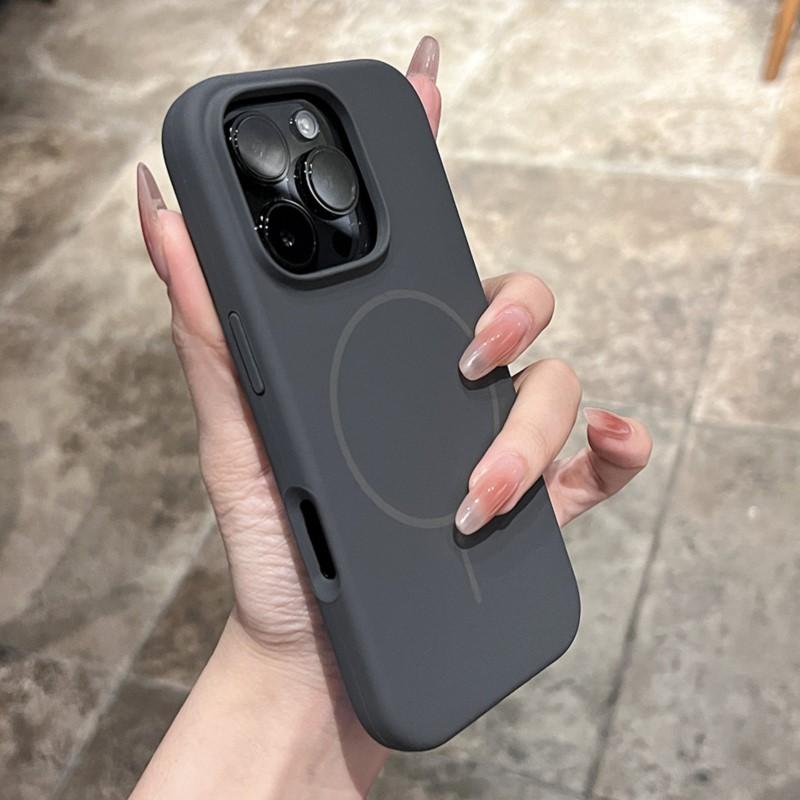 For Magsafe Original Liquid Silicone Phone Case For iPhone 15 16 Pro Max 16E 14 Plus 13 12 11 Magnet Wireless Charge Back Cover
