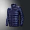 Men's Large Lightweight Casual Cotton Jacket with Short Stand Collar and Hood