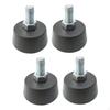4x Exercise Bike Support Foot Pad Black Gym Accessory Replacement Part Sound Insulating Leveling