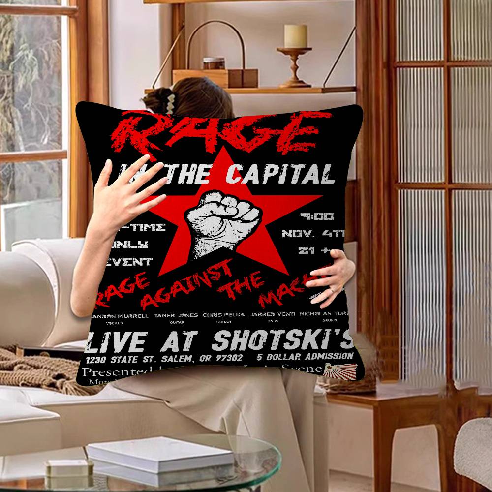 Rock Band Rage Against The Machine Classic Pillow Cover Design Cushion Cover Decor Holiday Decorati