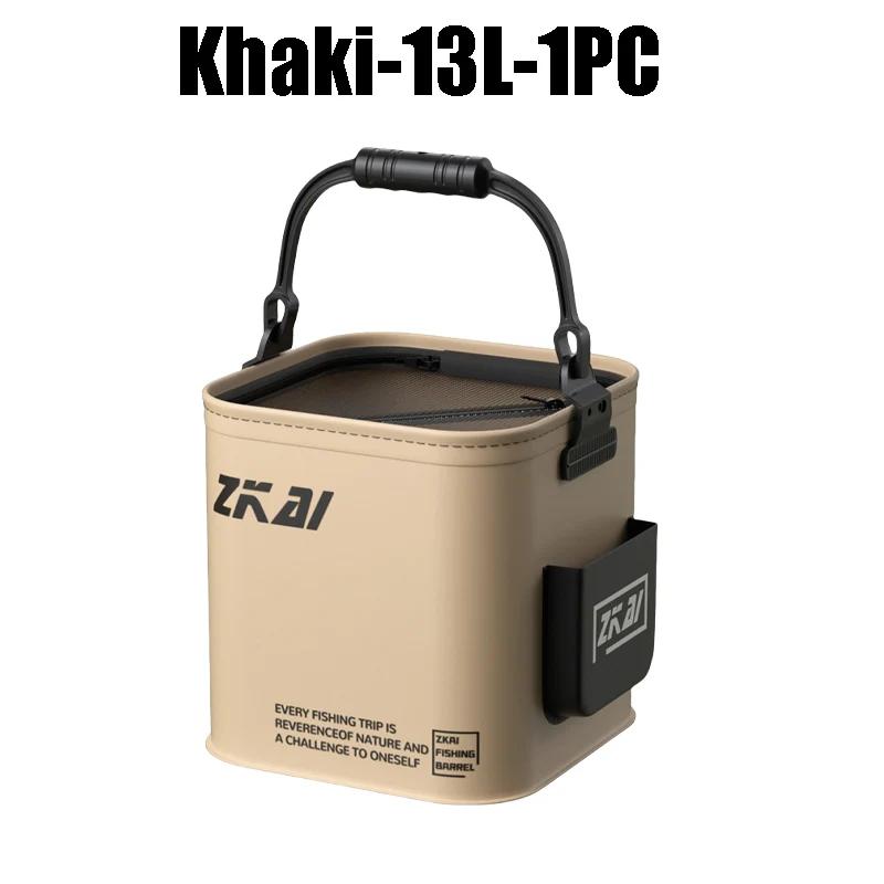 8/13L Multifunction Folding Fishing Bucket With Ergonomic Handle Bucket Waterproof Outdoor Camping Bucket Fishing Accessories