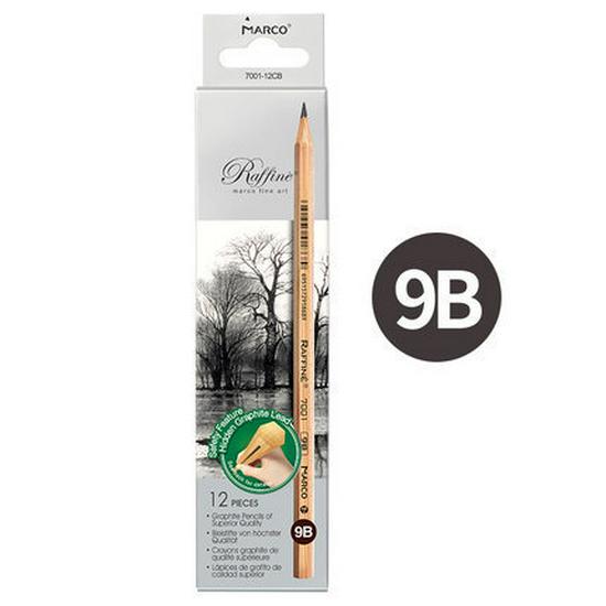 Genuine Marco Sketching Pencils - Soft to Hard (HB, 2B, 4B, 6B, 8B, 9B) - Durable Stationery.