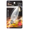OHM Electric LED Light Bulb, Chandelier Type, E170.8W, Warm White, Frosted Finish, LDC1L-G-E17 13F 06-4651