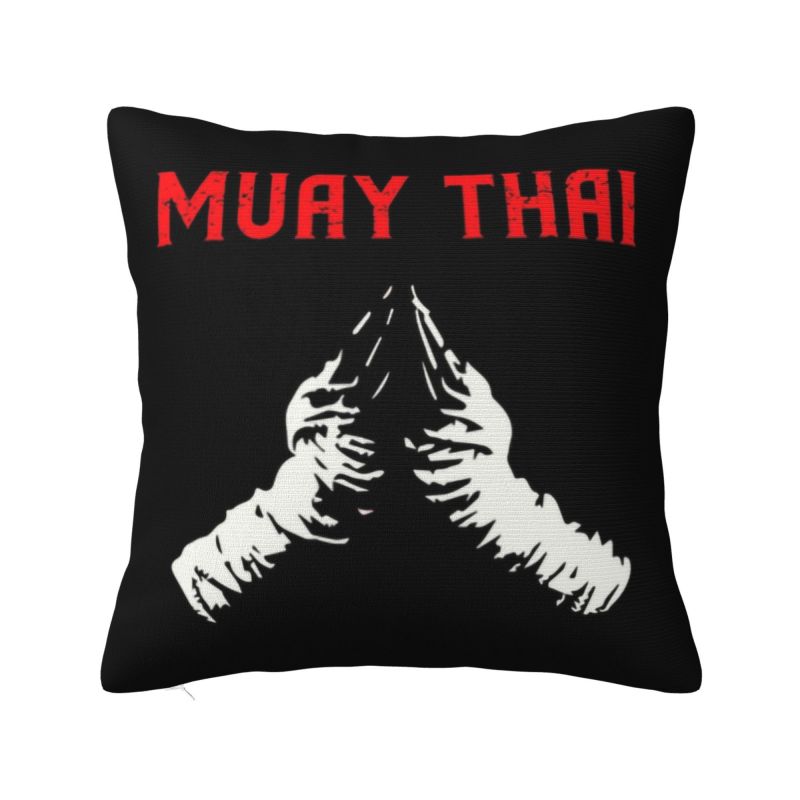 Muay Thai Pillow Case Bedroom Decoration Luxury Thailand Fighter Kickboxing Martial Cushion Decoration Salon Square Pillowcase