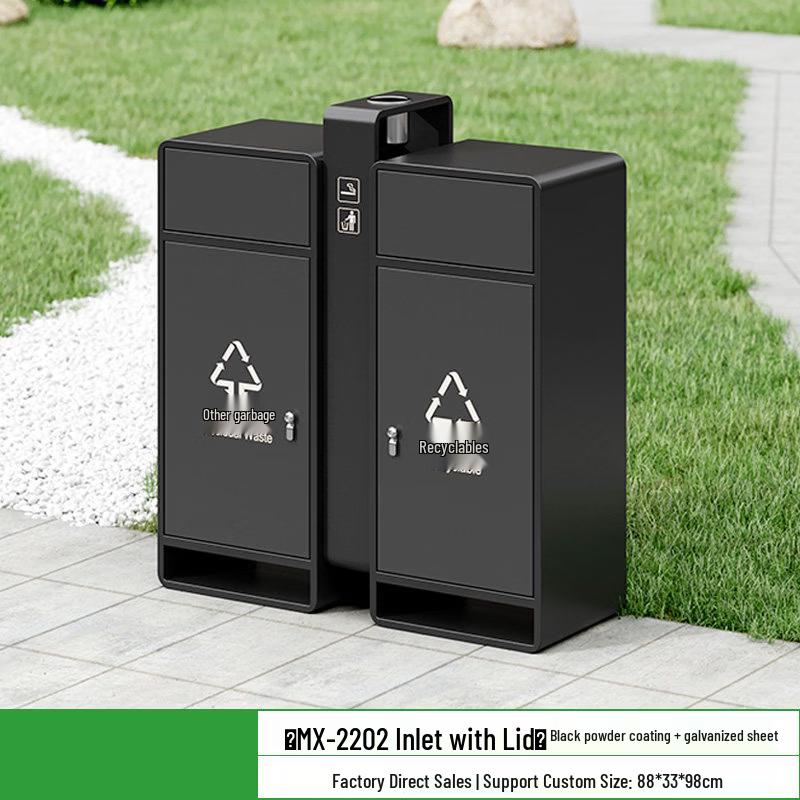 Outdoor Stainless Steel Trash Can