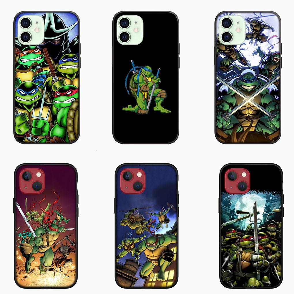 Custodia Cover per Telefono Anime Tartarughe Ninja per Apple iPhone 16 15 14 13 12 11 Pro Max 6 6S Plus + SE 15+ 16+ Custodia Morbida