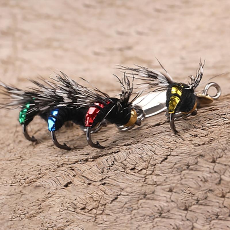 5pcs Fly Fishing Flies Decoy Baits Lightweight Artificial Insects Fishing Baits