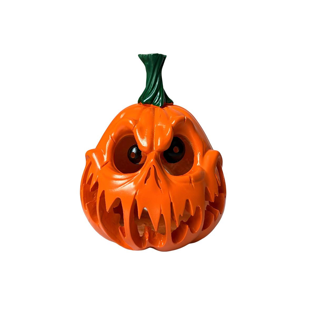 

1Pc Resin Cut Out Pumpkin Decorative Ornaments, Halloween Decorations/Horror Halloween Gifts for Desks, Tables, Gardens, Indoor and Outdoor Decorative