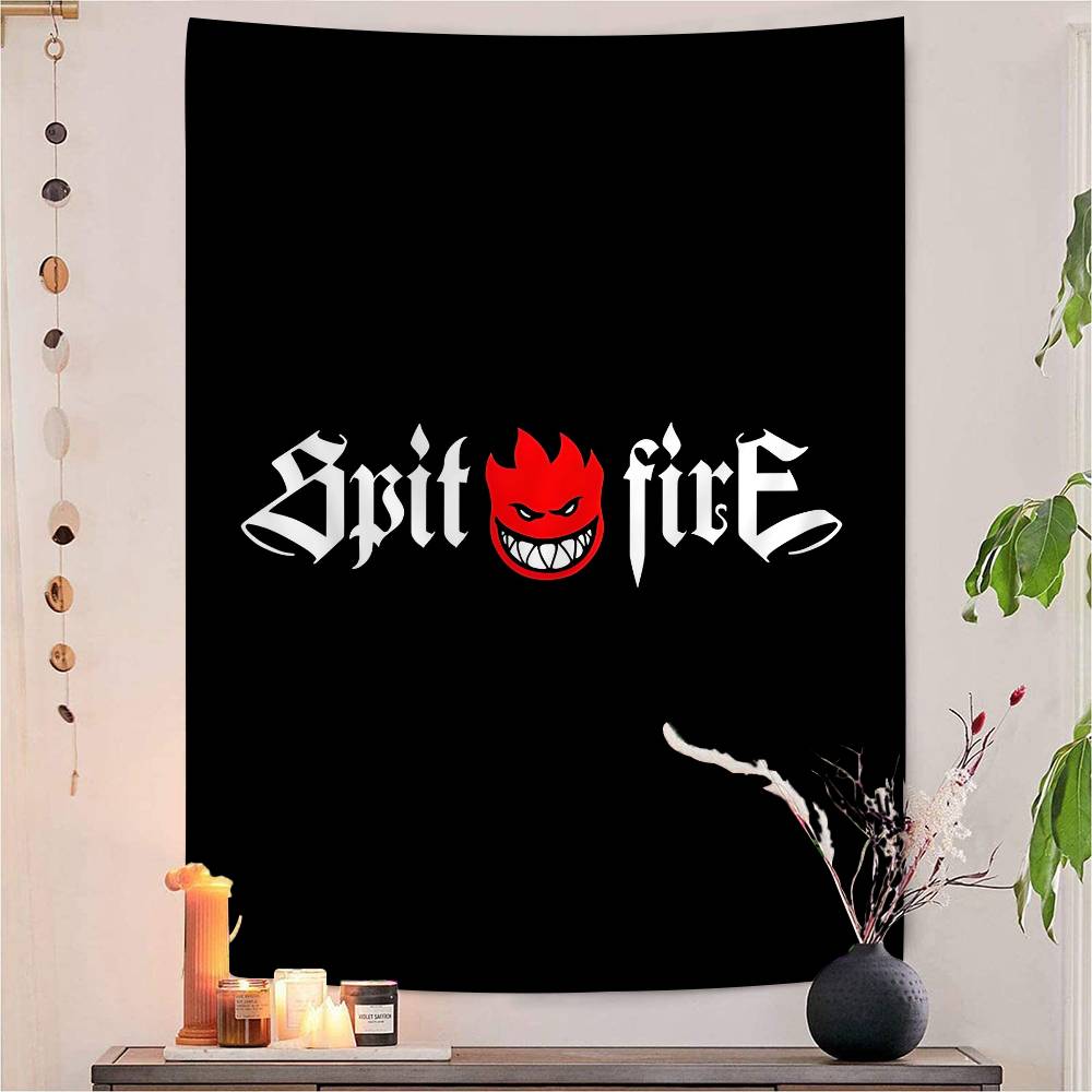 

SSpitfire Sskateboard Anime Tapestry Indian Buddha Wall Decoration Witchcraft Bohemian Hippie Wall Hanging Sheets 74x94cm(29x37in)
