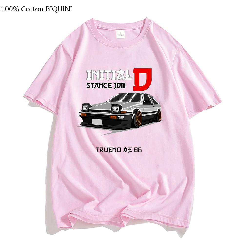 Initial D Tshirt Trueno AE86 Drift Car T-shirt Summer Fashion Mens Anime Printed T Shirt Casual Cotton Tees Hipster Hip Hop Tops