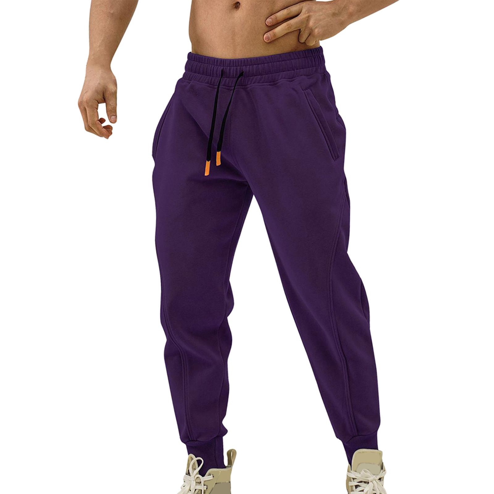 

Повсякденні спортивні штани. Чоловічі вільні легінси. Штани для фітнесу з довгими панелями M фіолетовий