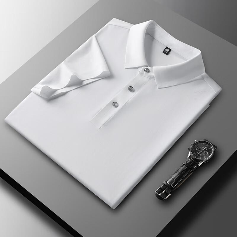 YiLiTeng Couple Seamless Ice Silk Lightweight Short Sleeve Polo Shirt 2XL