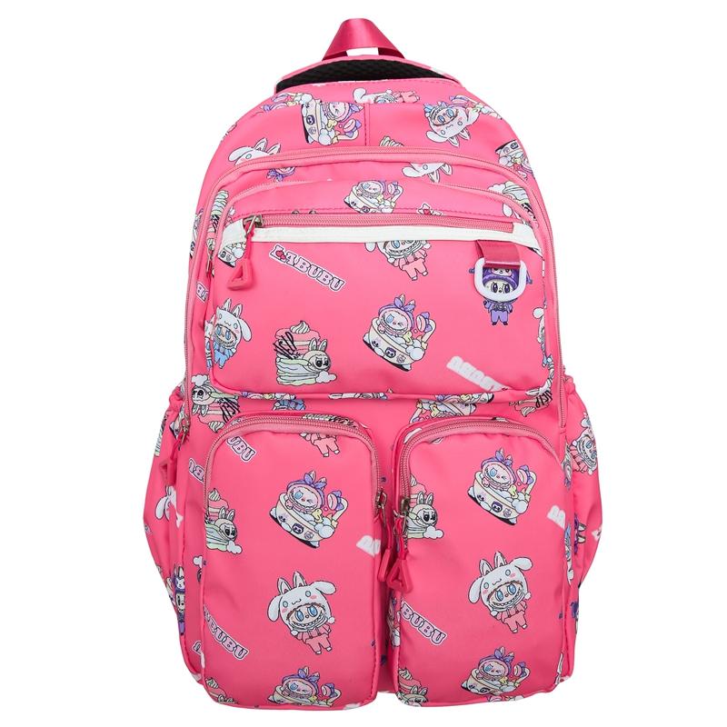 Cartoon Women's Backpack Large Capacity Graffiti Print Student Schoolbag