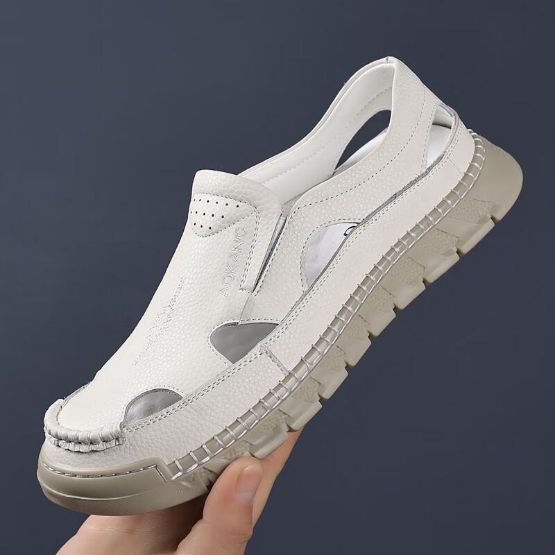 Men s Casual Perforated Leather Slip-On Loafers 41