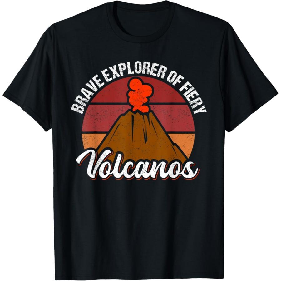 Brave Explorer of Fiery Mountains Hawaii Volcano T-Shirt XXXXXL чёрный