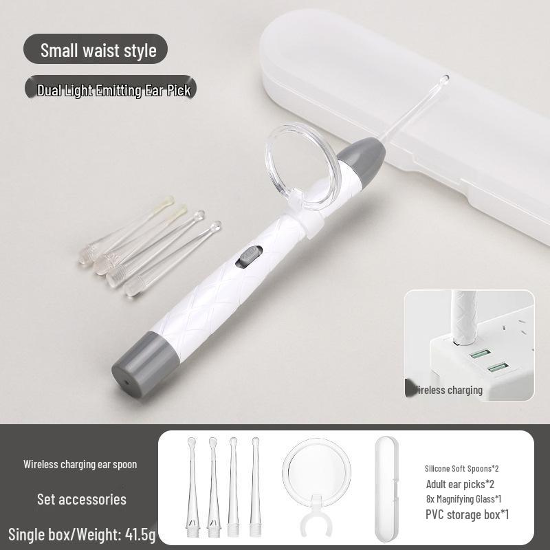 LED Ohrreinigungsset für Kinder: Leuchtendes Ohrstäbchen, Baby-Pinzette mit Licht & Wiederaufladbares Weichspitzen-Werkzeug