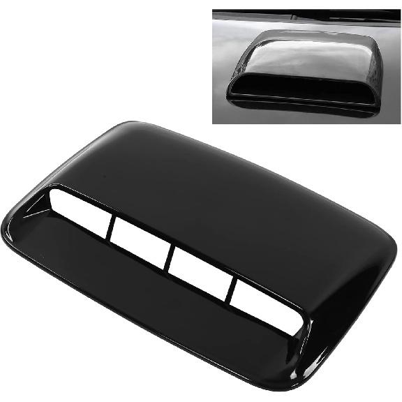 

Engine Hood Air Outlet Vent Moulding Cover Trim, Hood Scoop Body Kit Glossy Black Bonnet Cover Universal for Car Modification