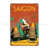 Saigon City Retro Poster Vietnam Metal Sign Wall Decor Wall Decor Designing Designing Wall Cave Tin Sign Poster