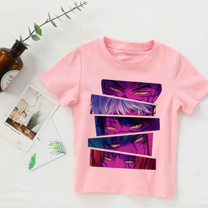 Kids T-shirt KPop Demon Hunters 2025 Movie Crew Neck Cartoon Girls Boys Tee Casual Baby Print Fashion Casual Girl Clothes