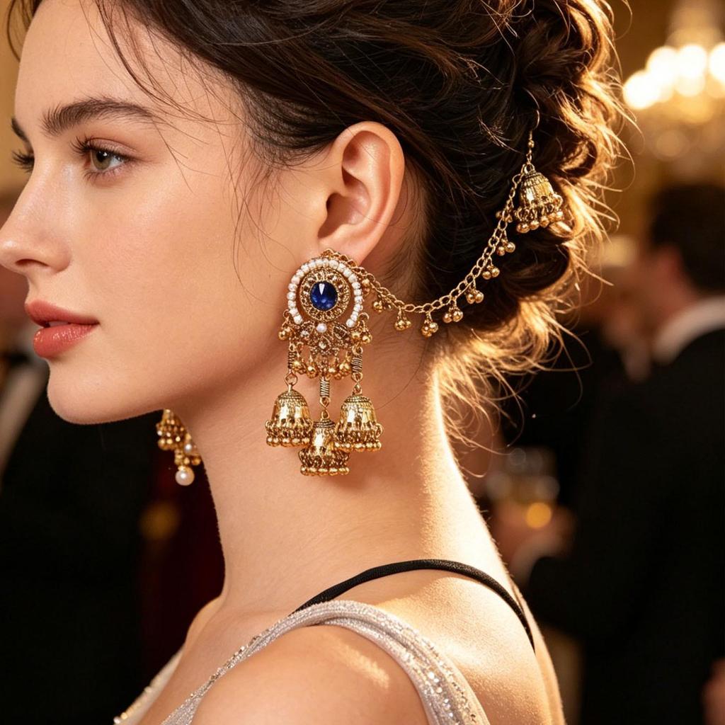 European & American Fashion Jewelry: Indian-Style Wind Chime Earrings, Retro Ethnic Tassel Design for Women