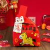 Year Of The Horse Red Knot Wrist Handbag Cartoon Mascot Pony Knitted Candy Tote Bag Reusable Shopping Bag Gift Packaging Bag