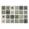 24pcs Mandala Wall Stickers Kitchen Self-Adhesive Waterproof Tile Stickers Bathroom Decor Moroccan Pvc Decal
