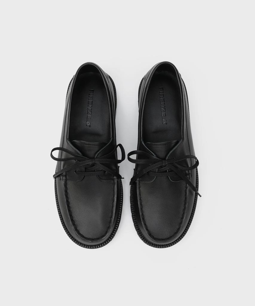 Firenze Atelier [Vibram] Standard Casual Sole Boat Shoes 5099 [Kip Black]