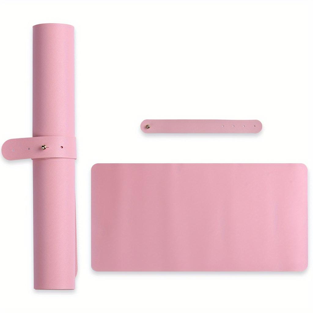 Foldable Leather Mouse Pad, Waterproof Desk Writing Mat, Large Manicure Pad, Multi-Purpose Desktop Protector for Home Nail Salon