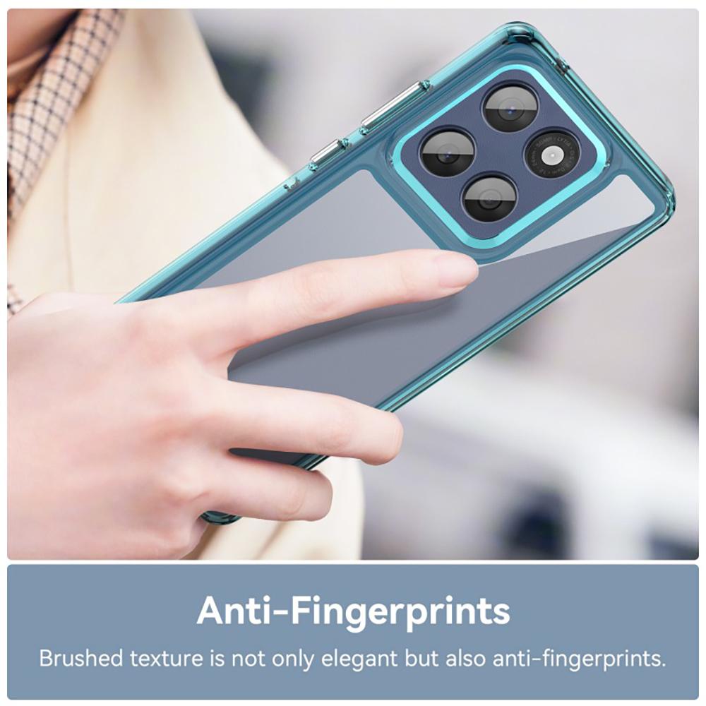 WANLONFENG XC Series For Motorola Edge 60 Fusion 5G Case TPU Acrylic Phone Cover with Tempered Glass (Big Lens Hole)