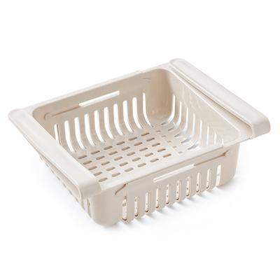 Cestino per frigorifero da 1 pezzo, organizer per frigorifero, portaoggetti da cucina, regolabile, estensibile, per congelatore