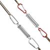 5 Stück Outdoor Camping Heringe Federzelt Schnalle Stahlzeltseil Spanner mit Karabinerhaken Seilversteller Spanner